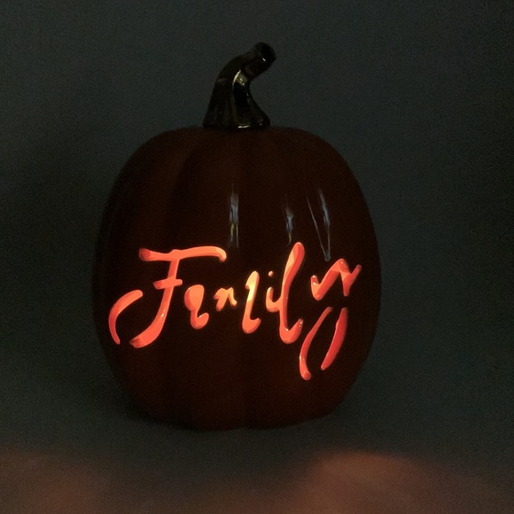 Ceramic Pumpkin Lantern Home Decor - Picture 3 of 8